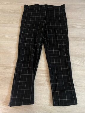 Amanda & Chelsea Black Windowpane Straight-Leg Pants 8
